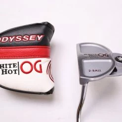 LEFTY Odyssey White Hot OG 2 Ball Putter 35 In Odyssey White Hot OG Steel Shaft