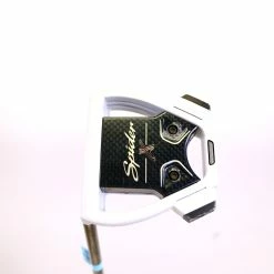 LEFTY TaylorMade Spider X Chalk/White Single Bend Putter 35 In KBS Steel Shaft