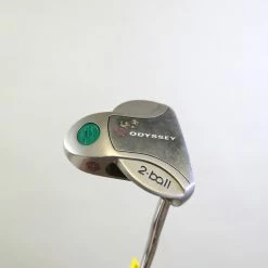 Odyssey White Steel 2-Ball Putter RH 36 In Steel Shaft WinnPro 1.32 Grip Mallet